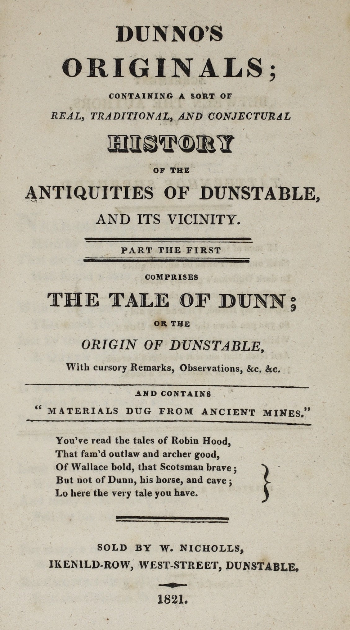 BEDFORDSHIRE: (Dodd, Stephen) An Historical and Topographical Account of the Town of Woburn, the Abbey, and Vicinity ... a Concise Genealogy of the House of Russell ...